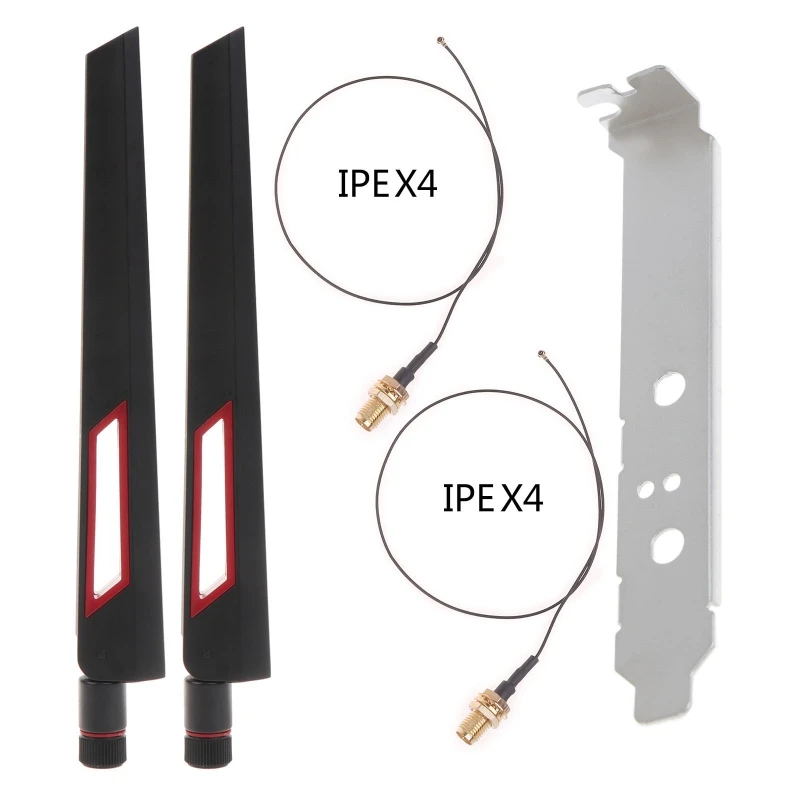 

2x10 дБи двухдиапазонный 2,4G/5 ГГц M.2 IPEX MHF4 20 см кабель для RP-SMA Стандартный комплект для Intel AX210 AX200 9260 NGFF WiFi