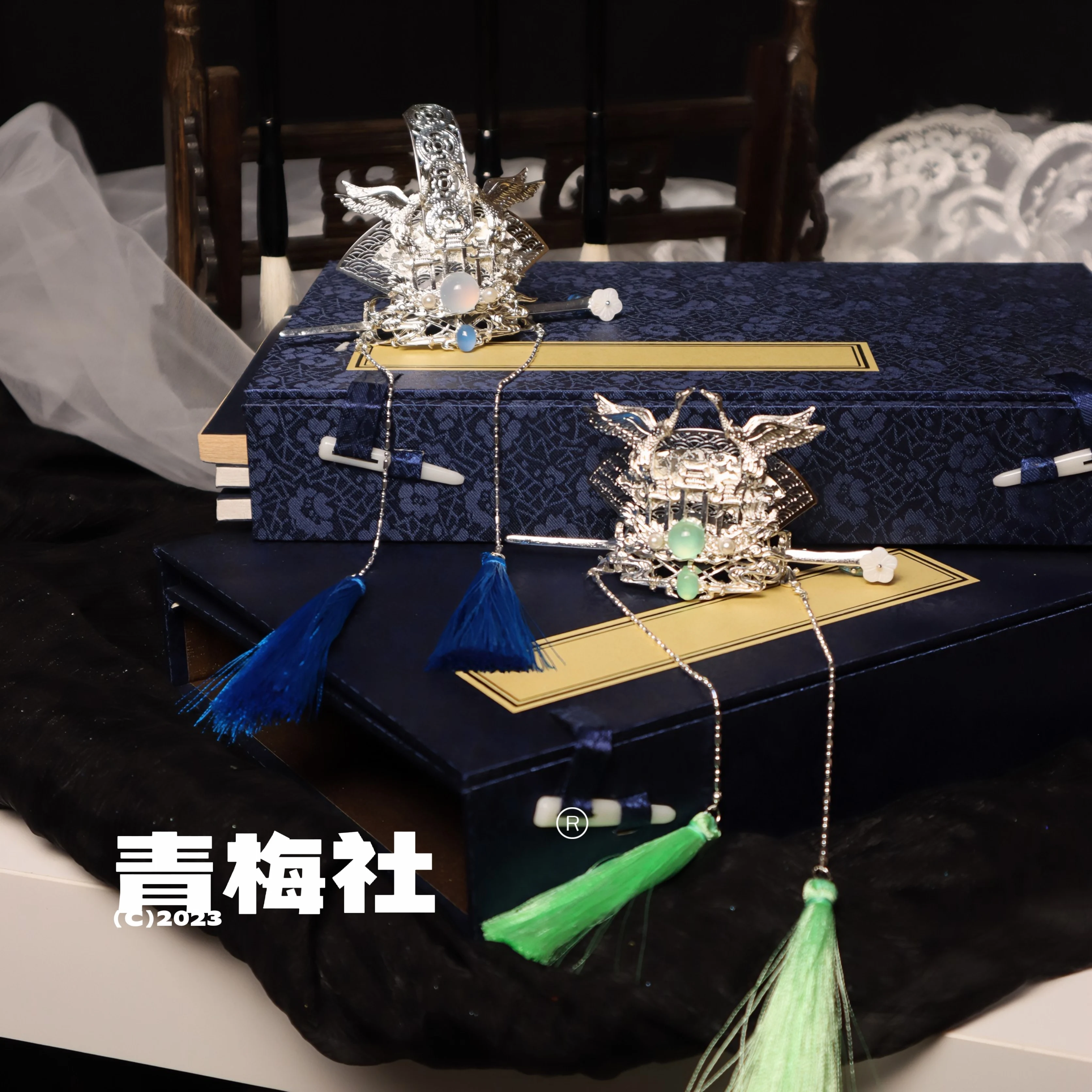 

Заколка для волос с длинными кисточками Tian Guan Ci Fu Shi Wudu Shi Qingxuan