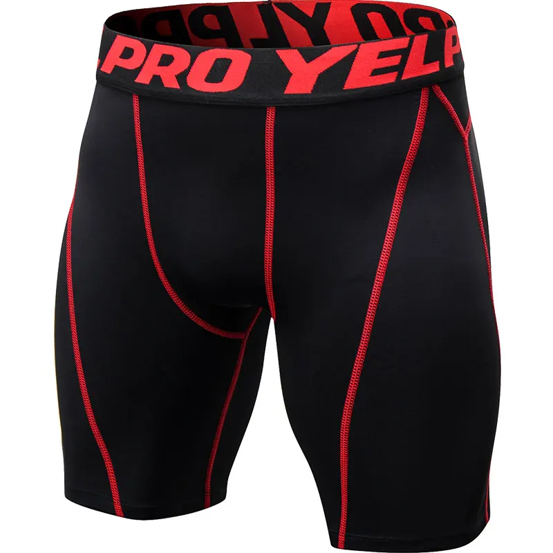 Men Fitness Compression Shorts Running Training Sport Shorts Tight Breathable Quick-drying Stretch Shorts Letter Belt Gym Shorts Sports & Entertainment