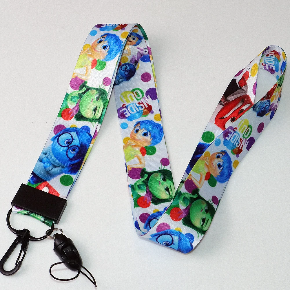 ID Card Holder Badge Holders Neck Strap Phone Rope with Keychain Lanyard for Disney Inside Out 2 card case holder