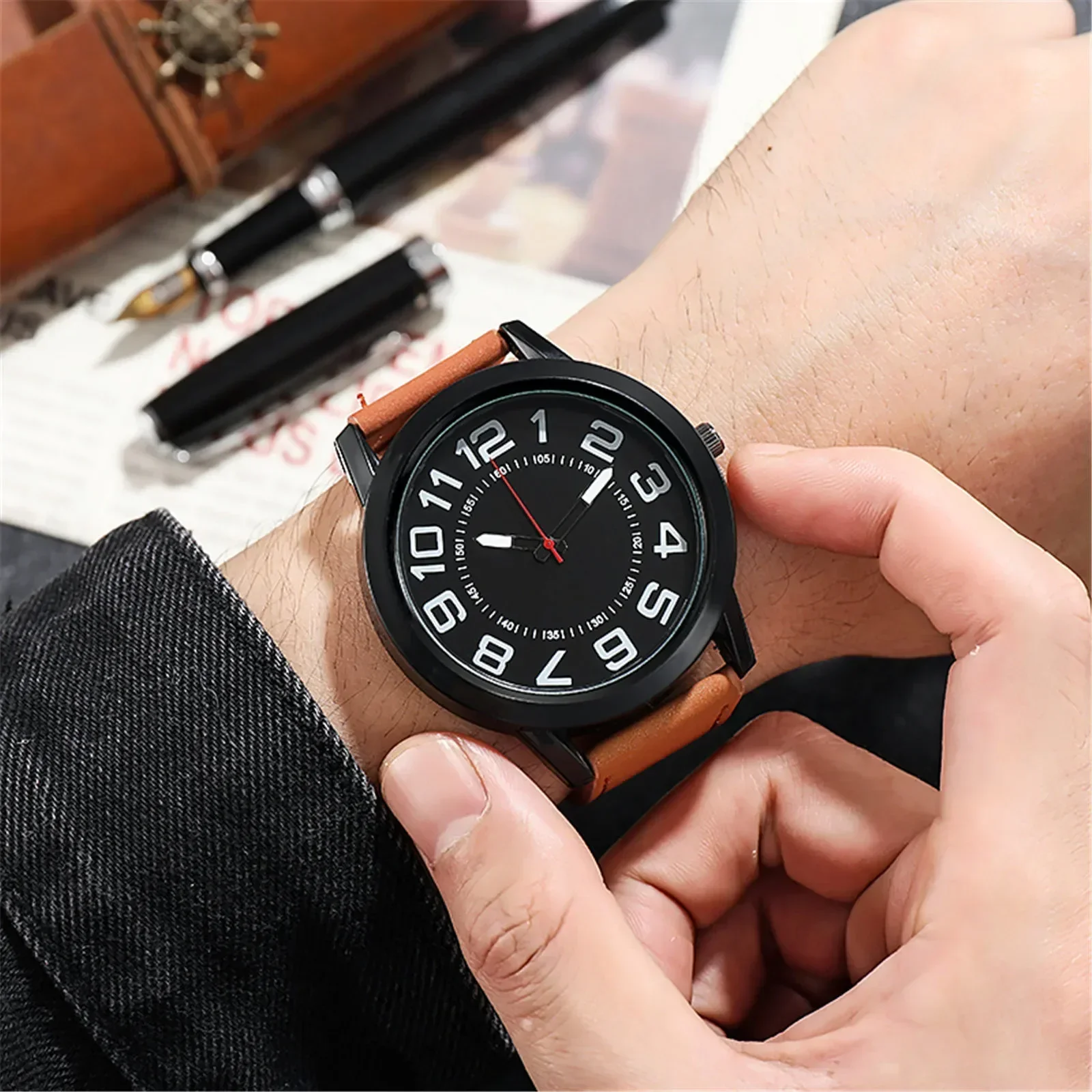 Fashion Casual Round Men\'s Quartz Watches Business Waterproof Male Watches Men Mechanical Wristwatches Automatic Orologio Uomo