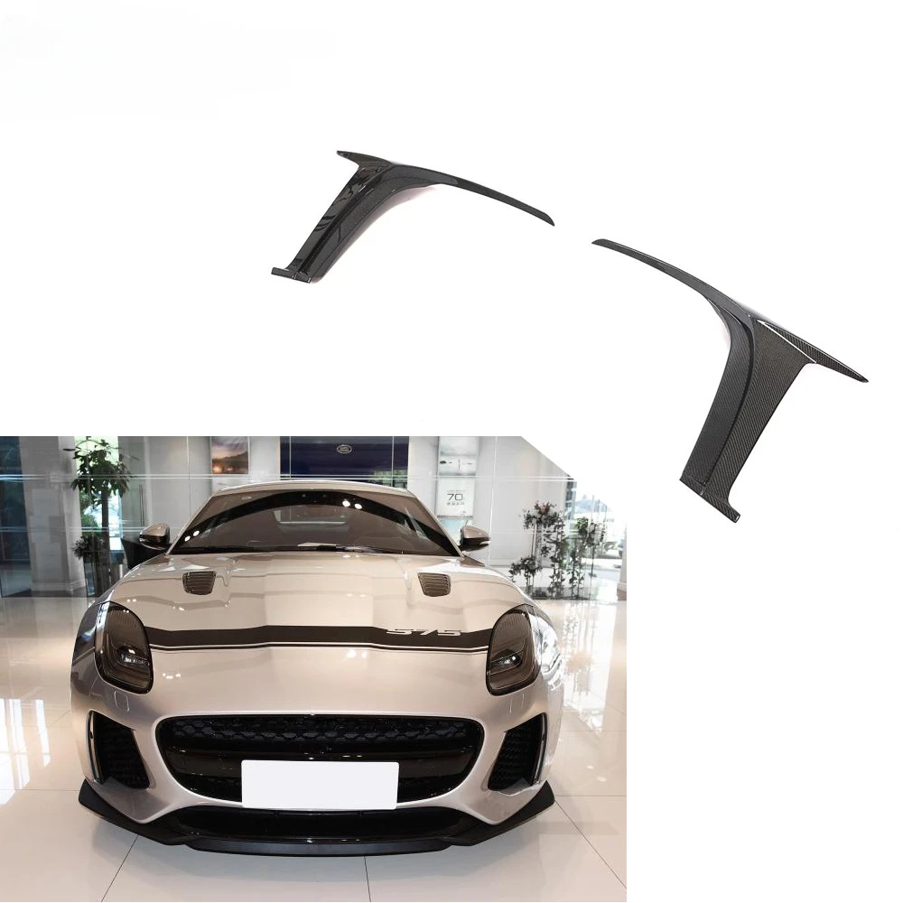 

Модифицированные Роскошные F-образные плавники для переднего бампера из углеродного волокна для Jaguar SVR 2-Door 2018-2019