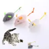 2pcs Funny Plush Soft Interactive Cats Training Toy Simulated Mouse Fake Mice Catnip Toy 2