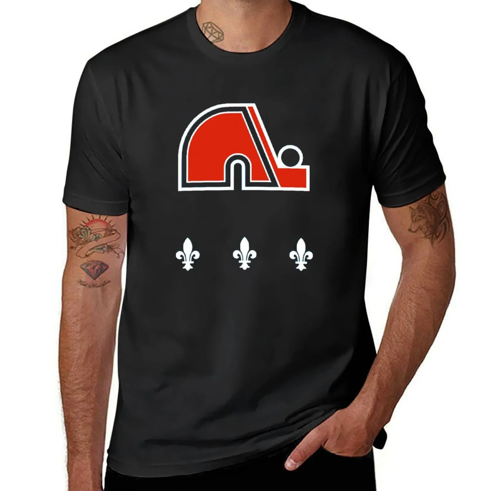 Vintage Quebec Hockey - Retro Nordiques T-Shirt anime blacks plain black t shirts men