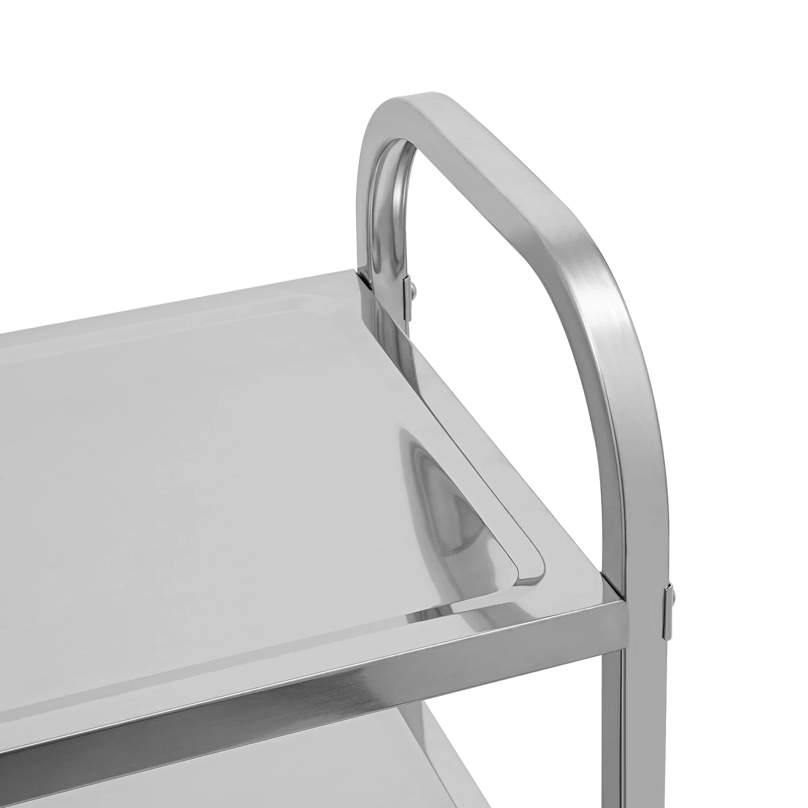 3 Tier Stainless Steel Kitchen Trolley Cart Kitchen Cart Rolling Storage Shelf Utility Serving Storage Rolling Car Shelf