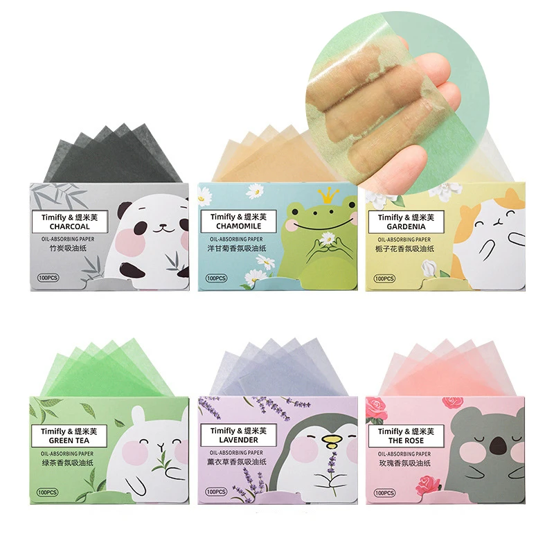 

100PCS/Box Green Tea Face Oil Blotting Sheets Paper Cleansing Face Oil Control Absorbent Paper Beauty Makeup Matte Tools