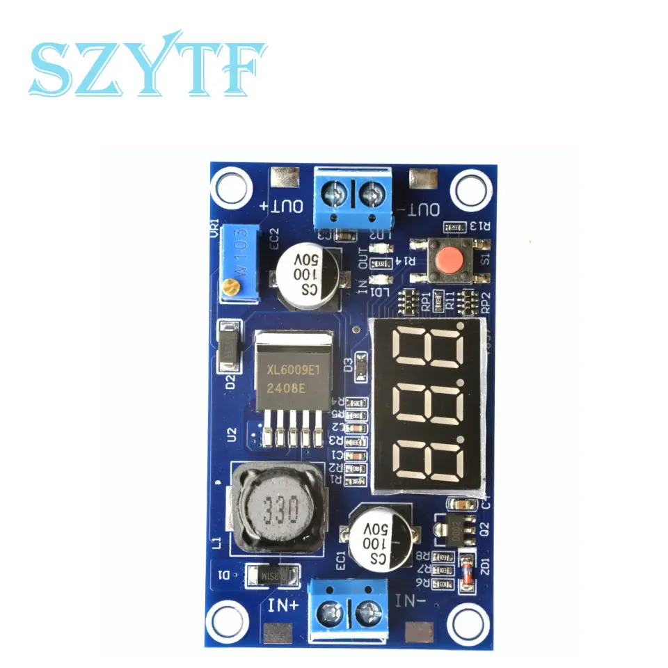 Upgraded XL6009 Boost Module 5-32V to 5-40V 4A with Digital Voltmeter & Calibration Function image 1