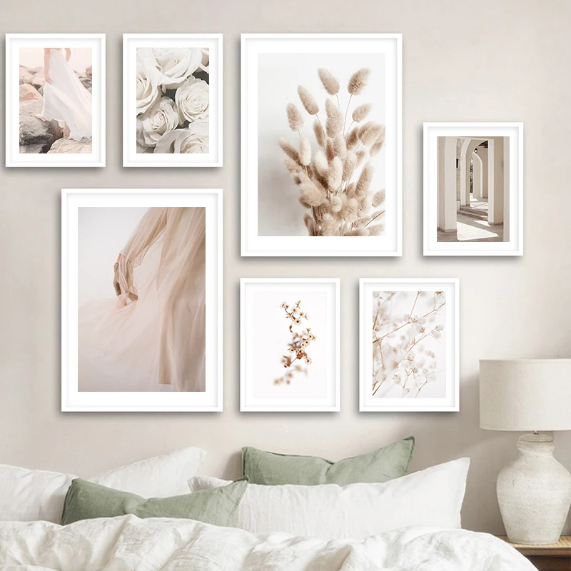 

Scandinavia Flower Girl Art Picture Wall Art Canvas Painting Minimalist Modern Nordic Landscape Posters and Prints for Home Deco