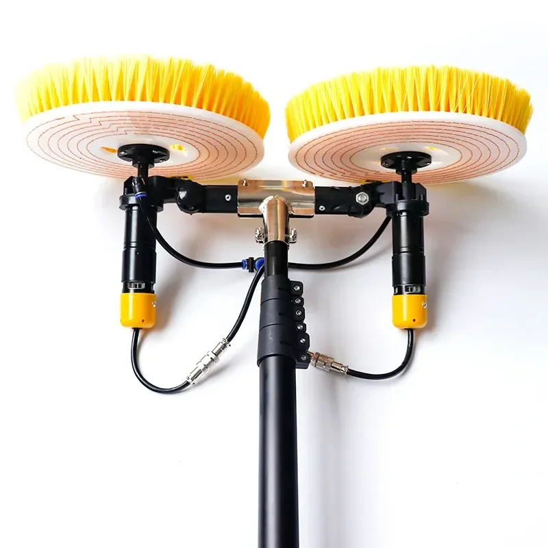 Mains supply 3.5M Solar Panels Cleaner Machine Robot Double Head Solar Panel Cleaning Brush