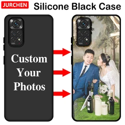 JURCHEN Personalized TPU Silicone Image Phone Case for Xiaomi Poco C75 5G (Silicone Black Case)