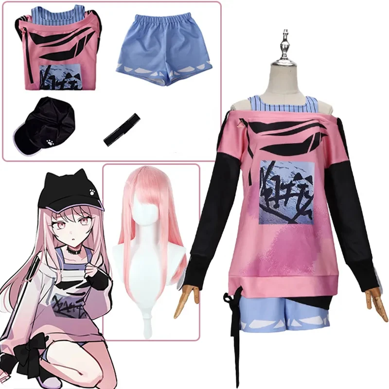 

Game Project Sekai Colorful Stage Akiyama Mizuki Cosplay Costumes PJSK MZK Cosplay Dress With Hat Halloween Uniforms