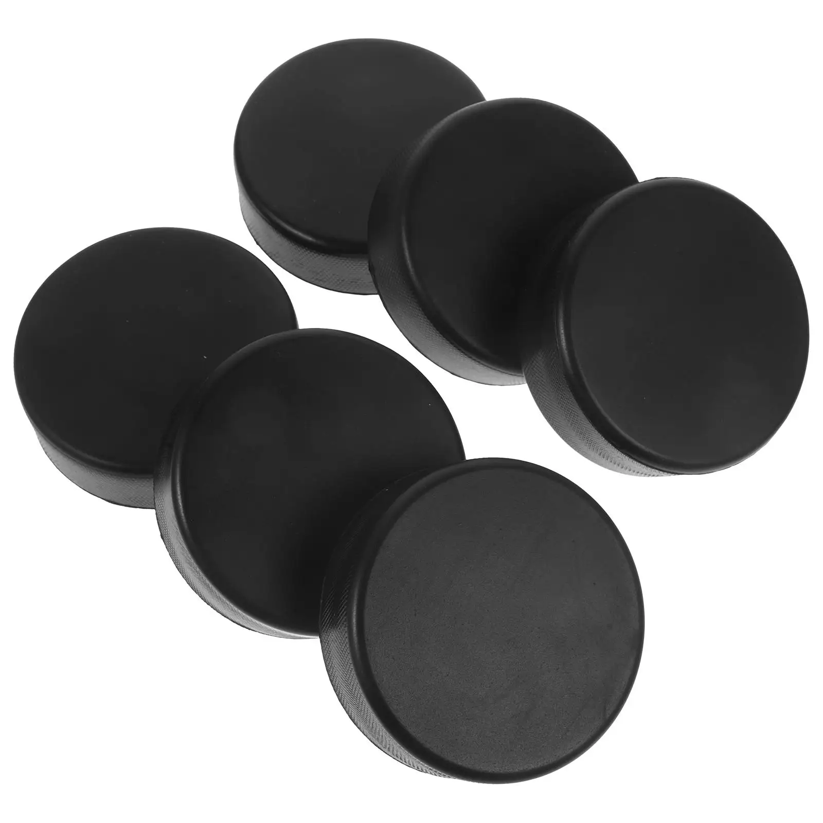 6 Pcs Rubber Hockey Puck for Training Smooth Surface Lightweight High Density Official Regulation Practice Ice Puck