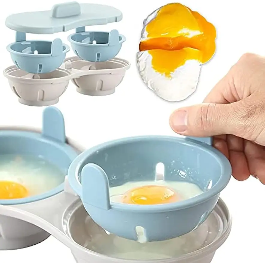 Silicone Egg Poachers- Flexible Silicone Cooking Tool Set Of 8