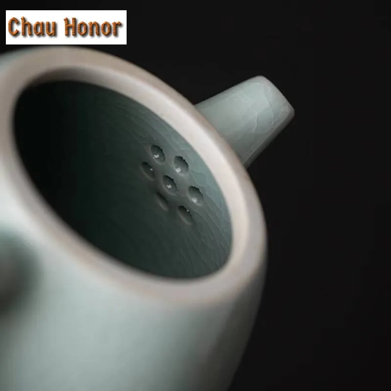 190ml Boutique Ru Kiln Ceramics Small Mountain Teapot Handmade Household Kung Fu Tea Set Tea Ceremony Drinkware Accessories Gift