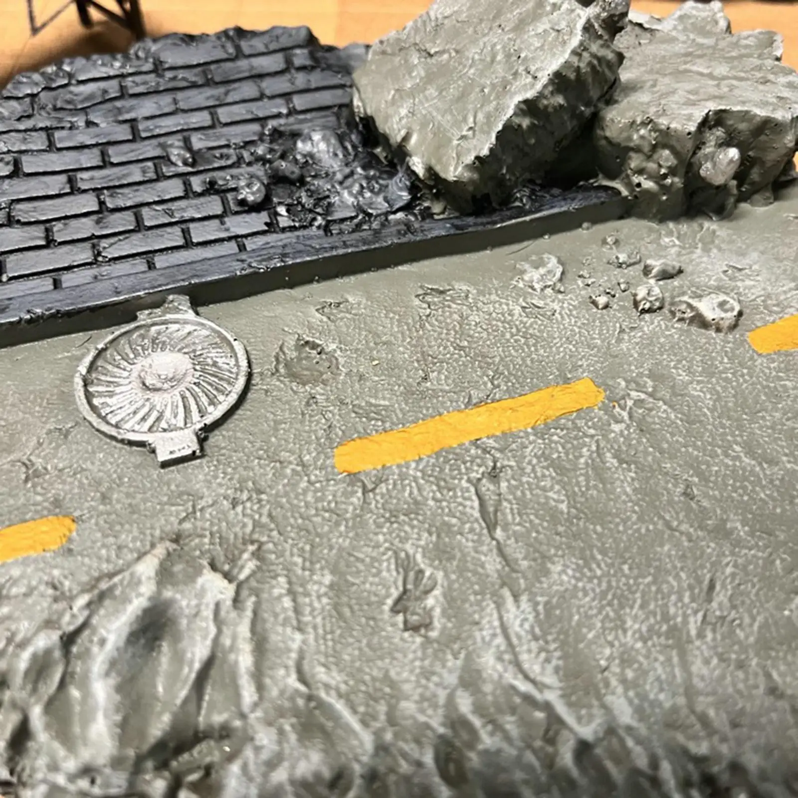 건물 모형 미니어처 모래 테이블 소재 지형 소품 송진, 공장 장면 취미, 1:24 DIY 공예, 1:18 체중계 레이아웃