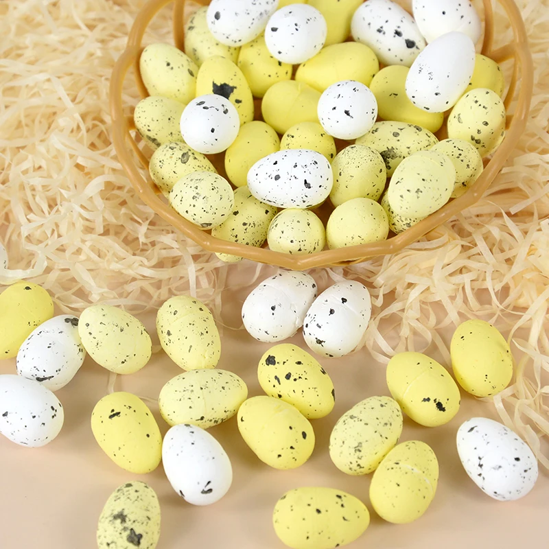 20/40pcs Easter Foam Eggs Colorful Bird Eggs For Home Easter Party