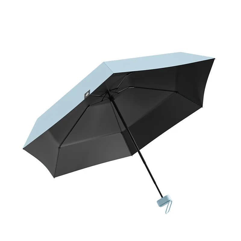 6-Fold Lightweight Pocket Portable Manual Umbrella Ladies UV Protection Sunny and Rainy Mini Folding Umbrella for Travel