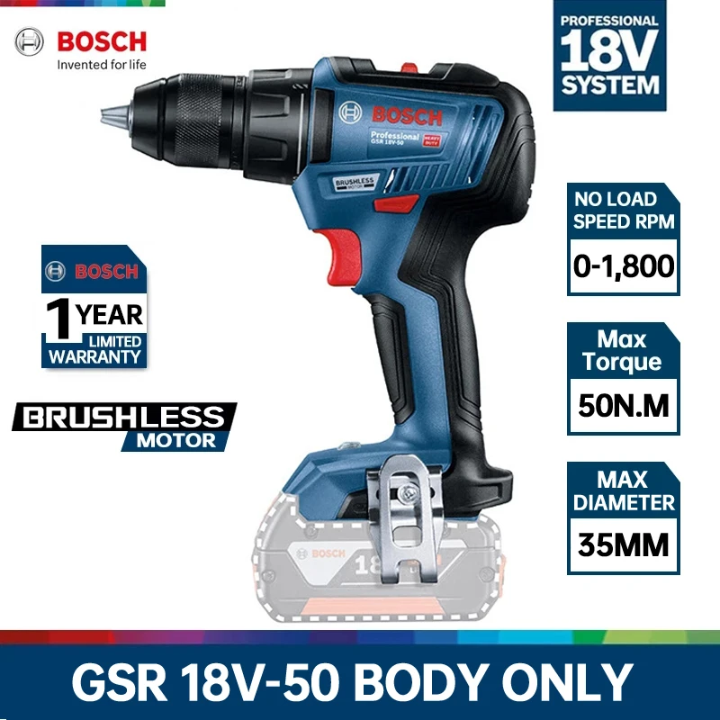 Cordless Screwdriver Gsr 18v-50 Bosch Professional | Cordless Drill Bosch  Brushless - Electric Drill - Aliexpress