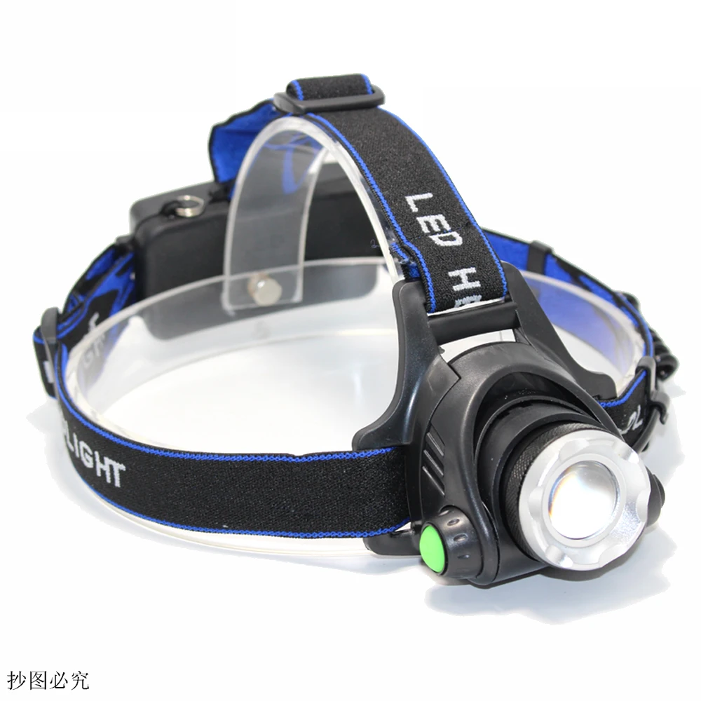 5000lumen LED Headlight XM-L T6 L2 led rechargeable Headlamps camping Zoom  Torch Use 18650 Battery Car Charger Fishing Light