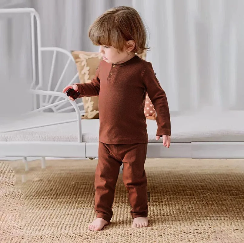 ربيع الخريف طفل منامة دعوى بلون القطن الاطفال قمم...