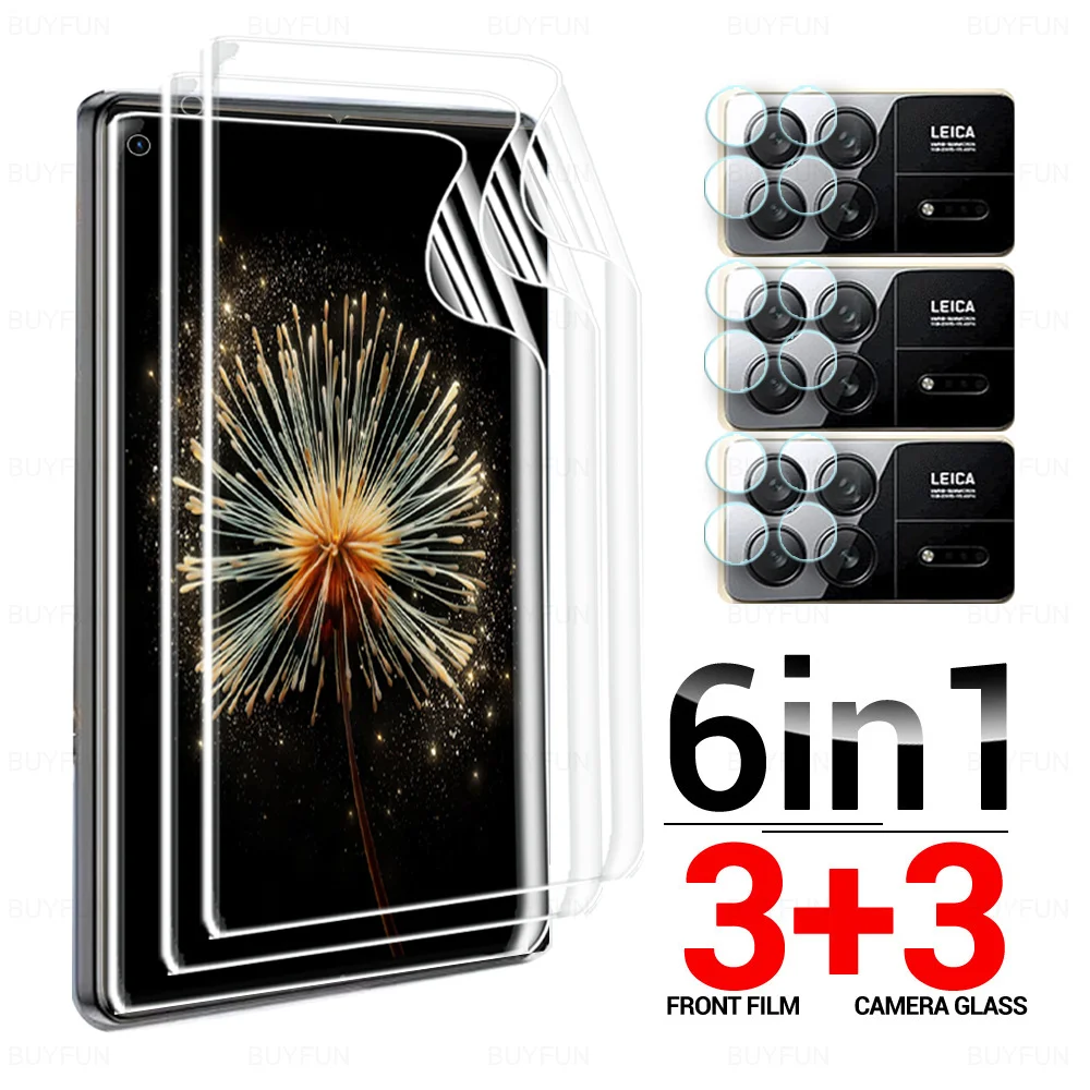 

6in1 front hydrogel film For Xiaomi Mix Fold 3 5G screen protector Mi MixFold 2 Fold3 Fold2 MixFold3 MixFold2 camera lens glass