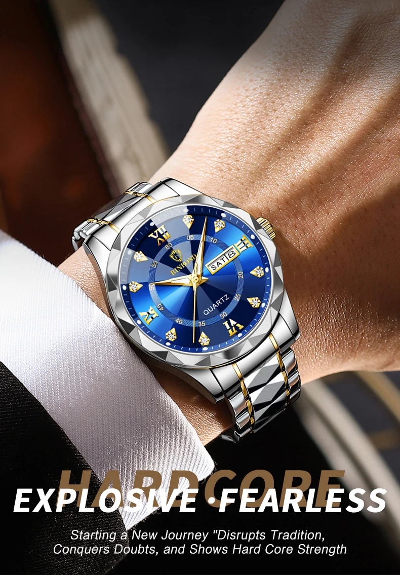 Men's Wrist Watch Waterproof Quartz Watch With Date And Glow_voghion.com