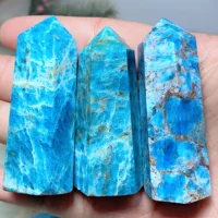 Healing High Quality Natural Crystals APatite Tower Point Mineral Home Decorations Reiki Ornament Room Decor 1