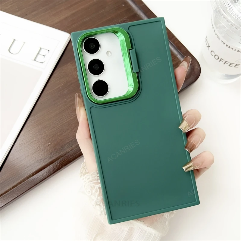 Coque de téléphone en silicone invisible avec support samsung_voghion.com