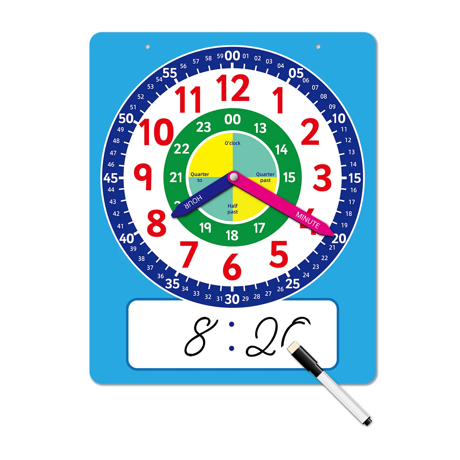 Uniq Clock Telling Time Laminated Educational Wall Ch vrogue.co