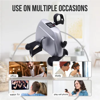 Mini Pedal Exercise Bike Portable Fitness Cycling Exerciser Under Desk Bicycle Trainer LCD Display Bodybuilding Stationary Foot 2