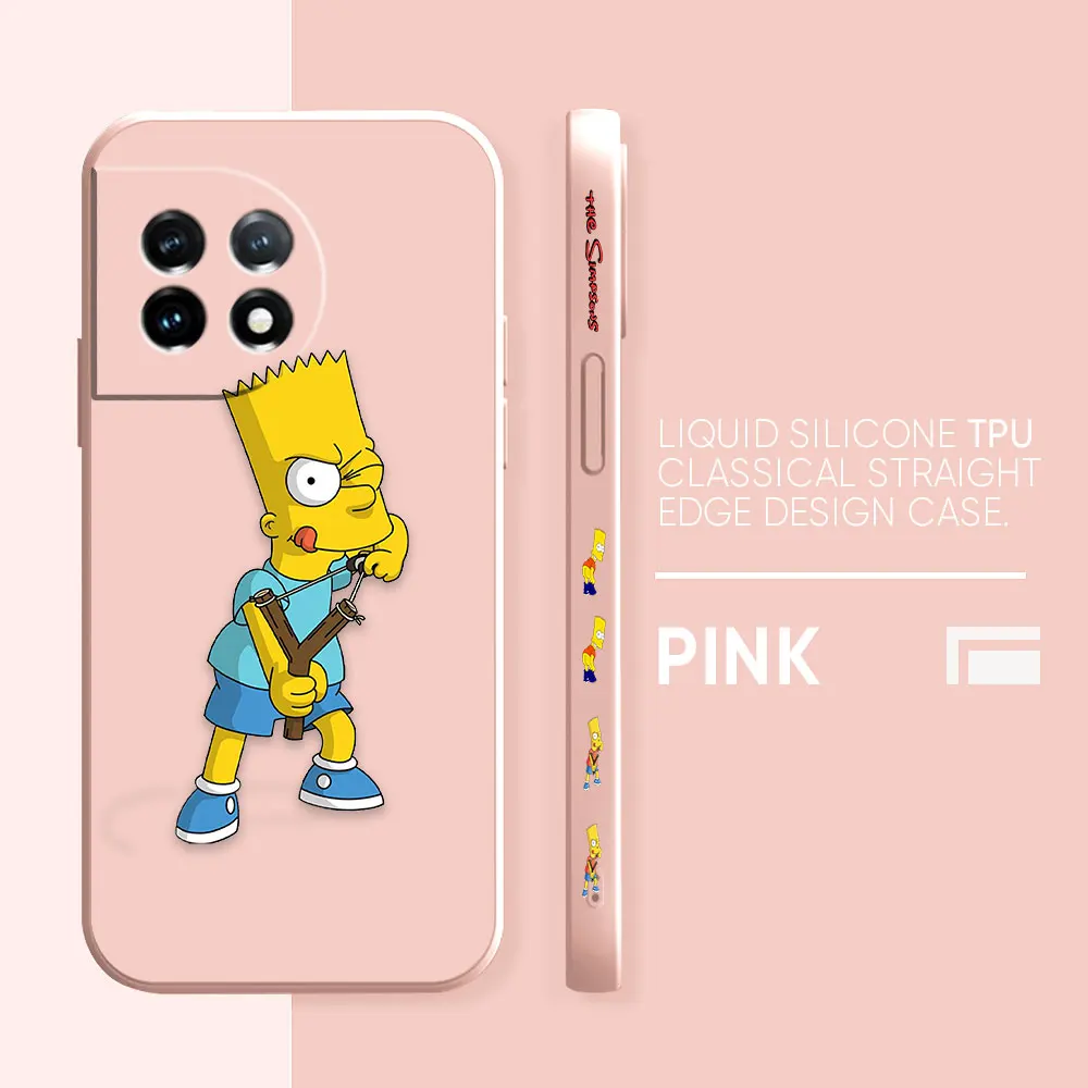 thumbnail image 1 of Case For Oneplus 5 6 9 9R 8 8T 7 7T A3 2 2V NORD 3 2 Lite Pro Simple Liquid Silicone Case Funny The S-Simpsons, 1 of 5