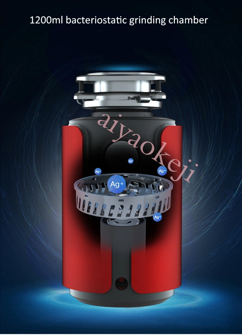 Description Picture 5 of itemHousehold Garbage Disposal Crusher Kitchen Food Waste Disposer Remote Control Food Residue Grinder