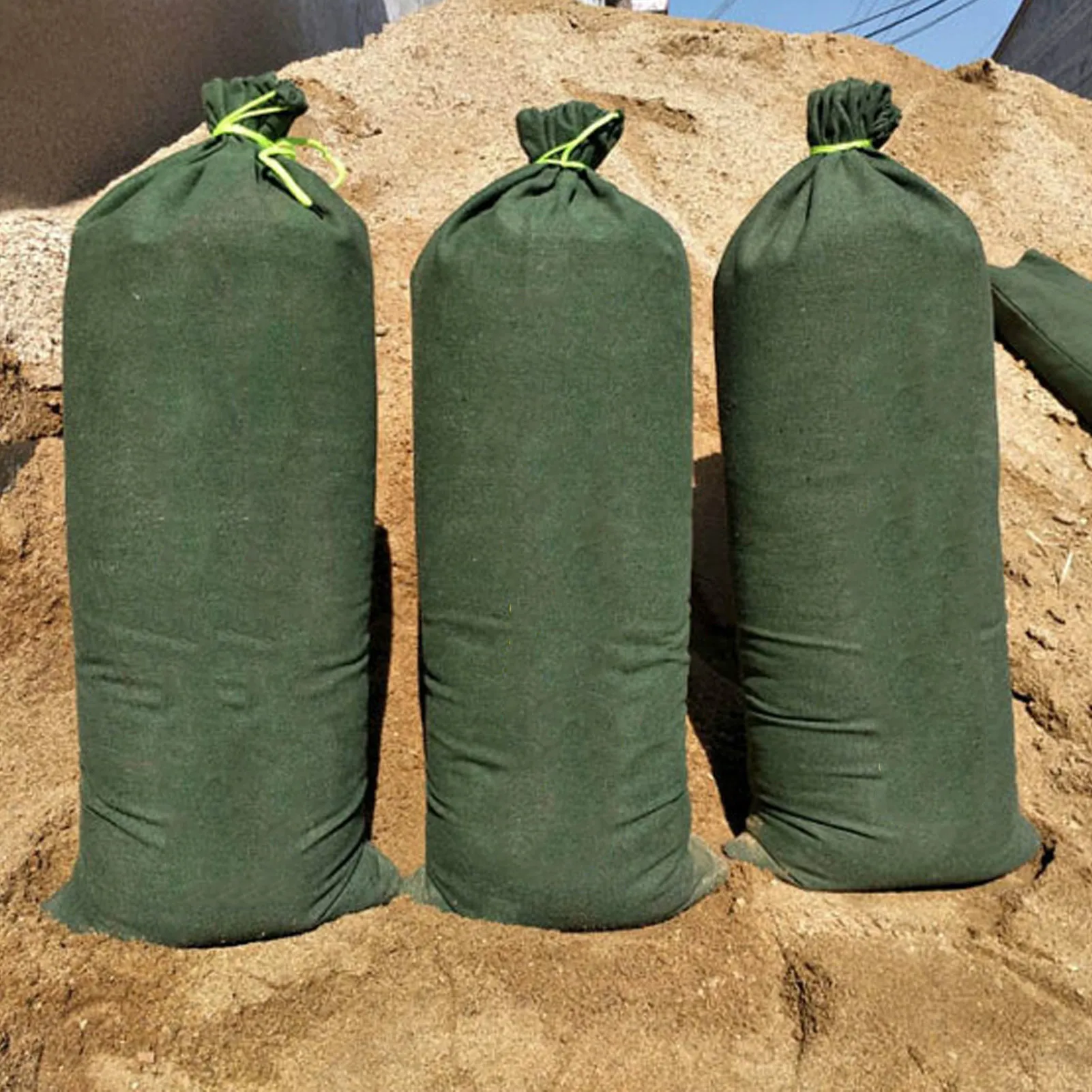 Sandbag Flood Resistant Waterproof Heavy Duty Sand Bags Canvas Thickened Sandbag with Drawstring Closure Ties 