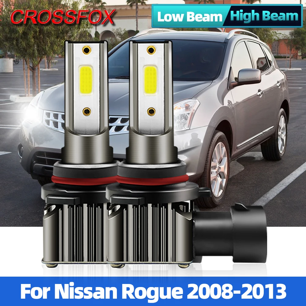 H11 9005 HB3 LED Headlight Bulbs Canbus Car Lights 12V 6000K 12000LM Auto Lamp For Nissan Rogue 2008 2009 2010 2011 2012 2013