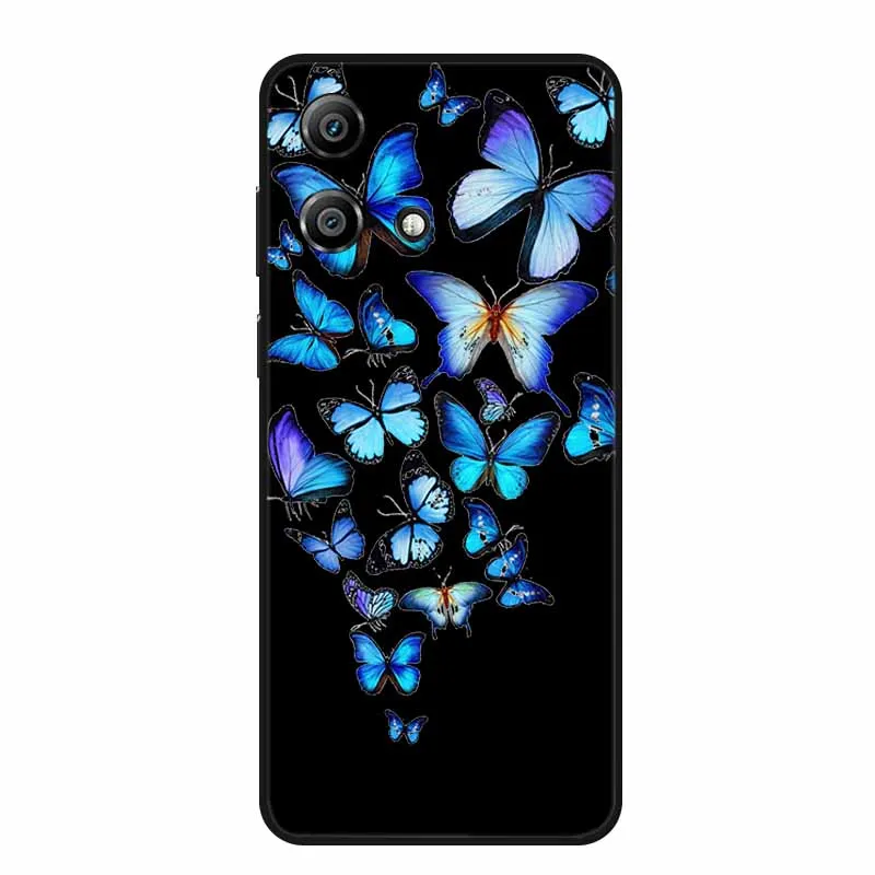 Charming Cartoon Cat Black Silicone Soft Phone Case