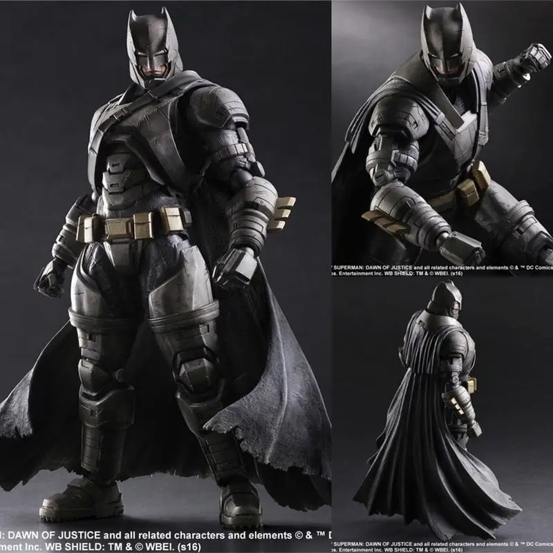 26Cm Dc Comics Dark Knight Batman Gk Rassembly Refit Action Figures Toy Justice League Heavy Equipment Batman Model Toys Regali