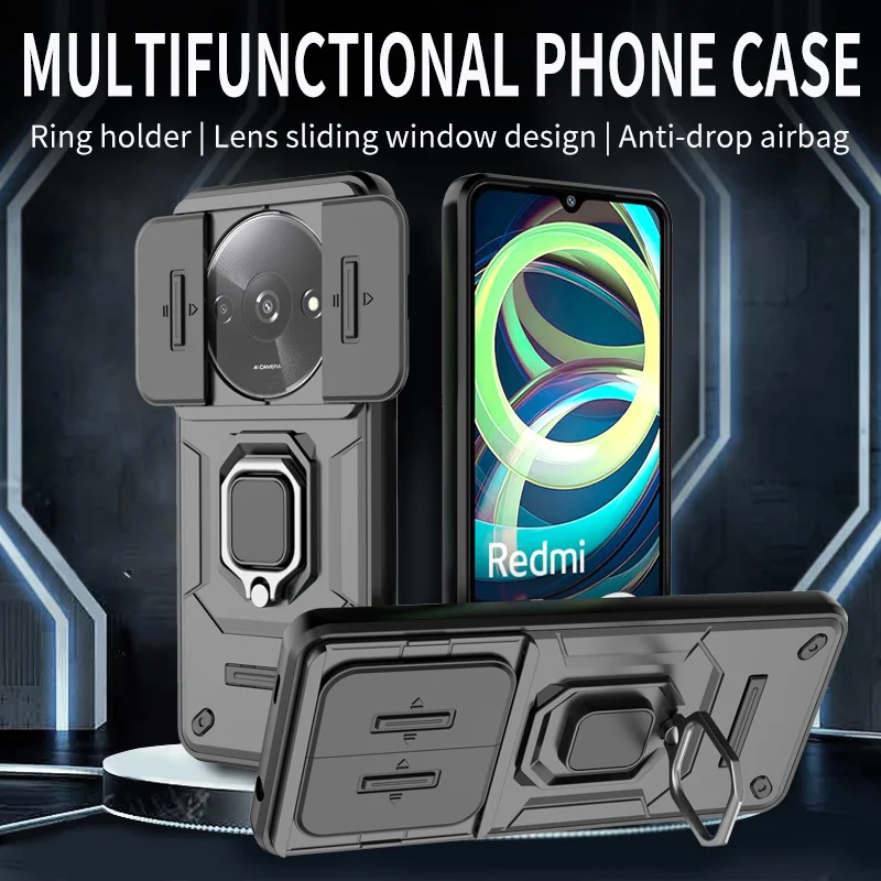 Enhanced Shockproof Armor Case with Magnetic Ring Holder - Protective Cover