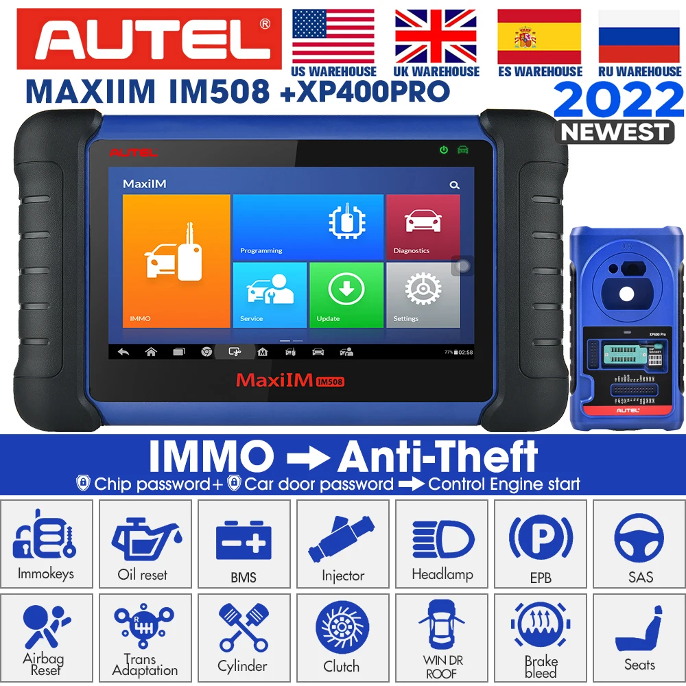 Autel Maxiim Im508 Xp400pro Key Programming Obd2 Scanners Oe Level All