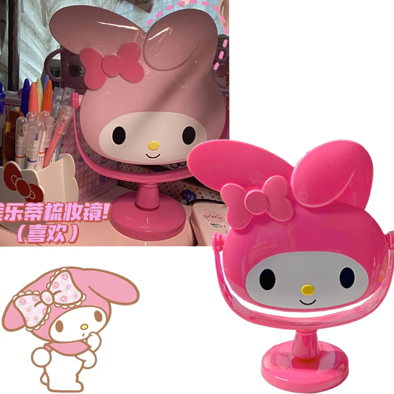 Kawaii My Melody Hello Kitty Portable Reversible Vanity Mirror Cartoon