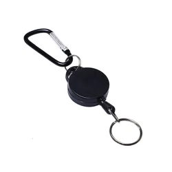 Retractable Badge Reel Holder with Easy Pull Buckle and Elastic Rope (1PC)
