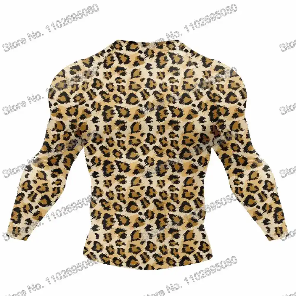ヒョウ ダイビング T シャツ タイト 長袖 ラッシュガード ブラジリアン柔術 MMA 水着 男性 サーフウェア ビーチフロートスーツ 女性 ジムトップス