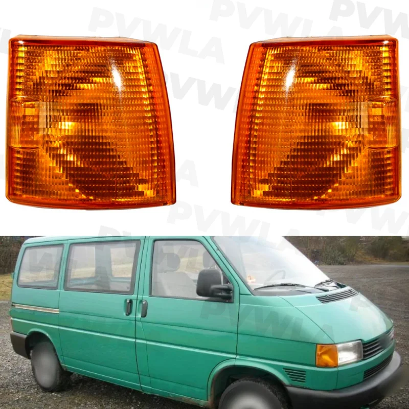 

For VW T4 1995 1996 1997 1998 1999 2000 2001 2002 2003 Left & Right Side Yellow Turn Signal Corner Light Without Bulbs