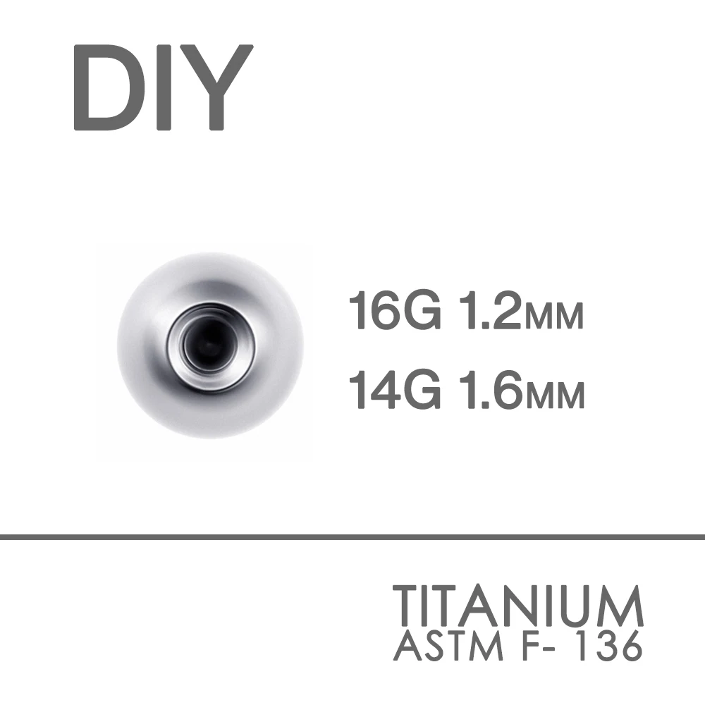 10pc Titanium Replacement Spare 14g 16g Balls with