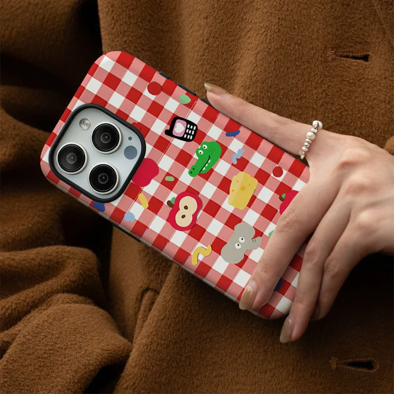 Dual-Purpose Cartoon Pattern Film Shell Phone Case