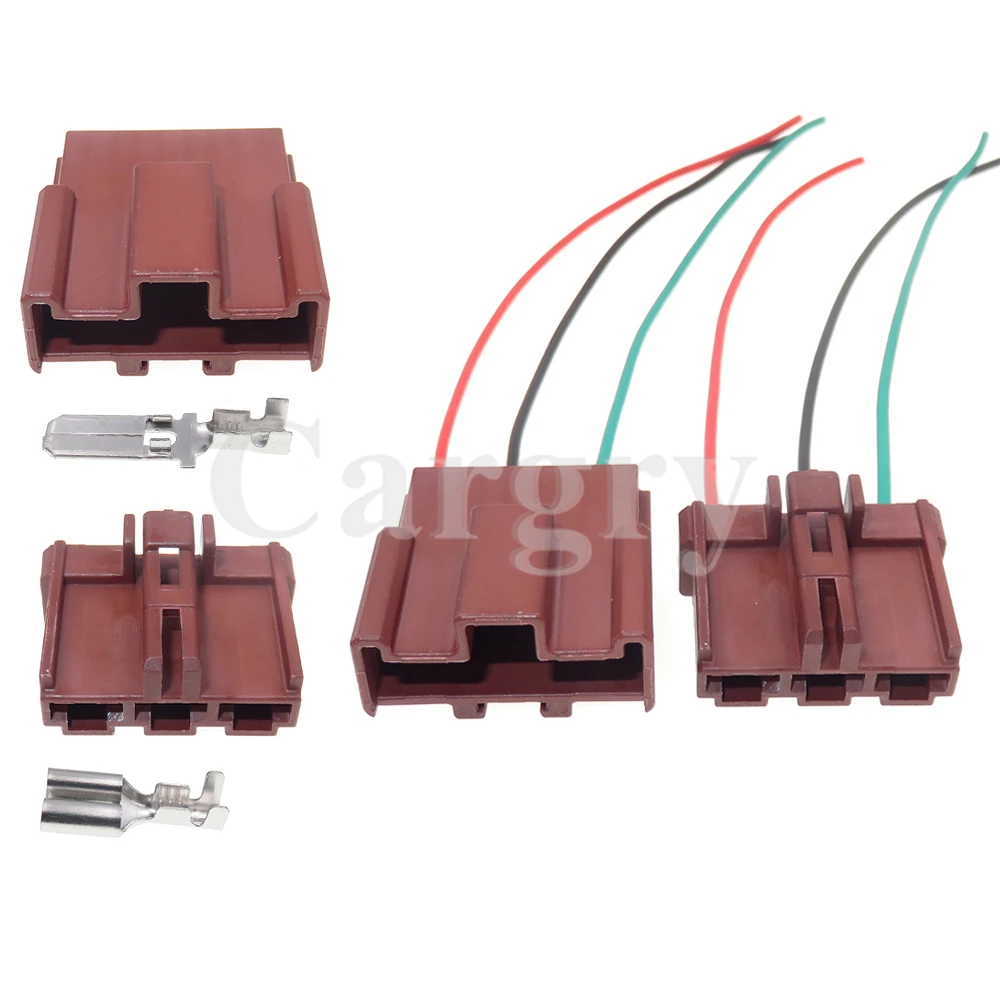 

1 Set 3P 6098-0222 6098-0220 Male Female Docking Connector Car Wiring Terminal Socket Auto Modification Plugs