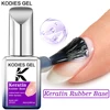KODIES GEL Keratin Rubber Base Coat 15ML Nail Strengthener Gel Nail Polish Semi permanent UV Durable Base Varnish Protects Nails 1