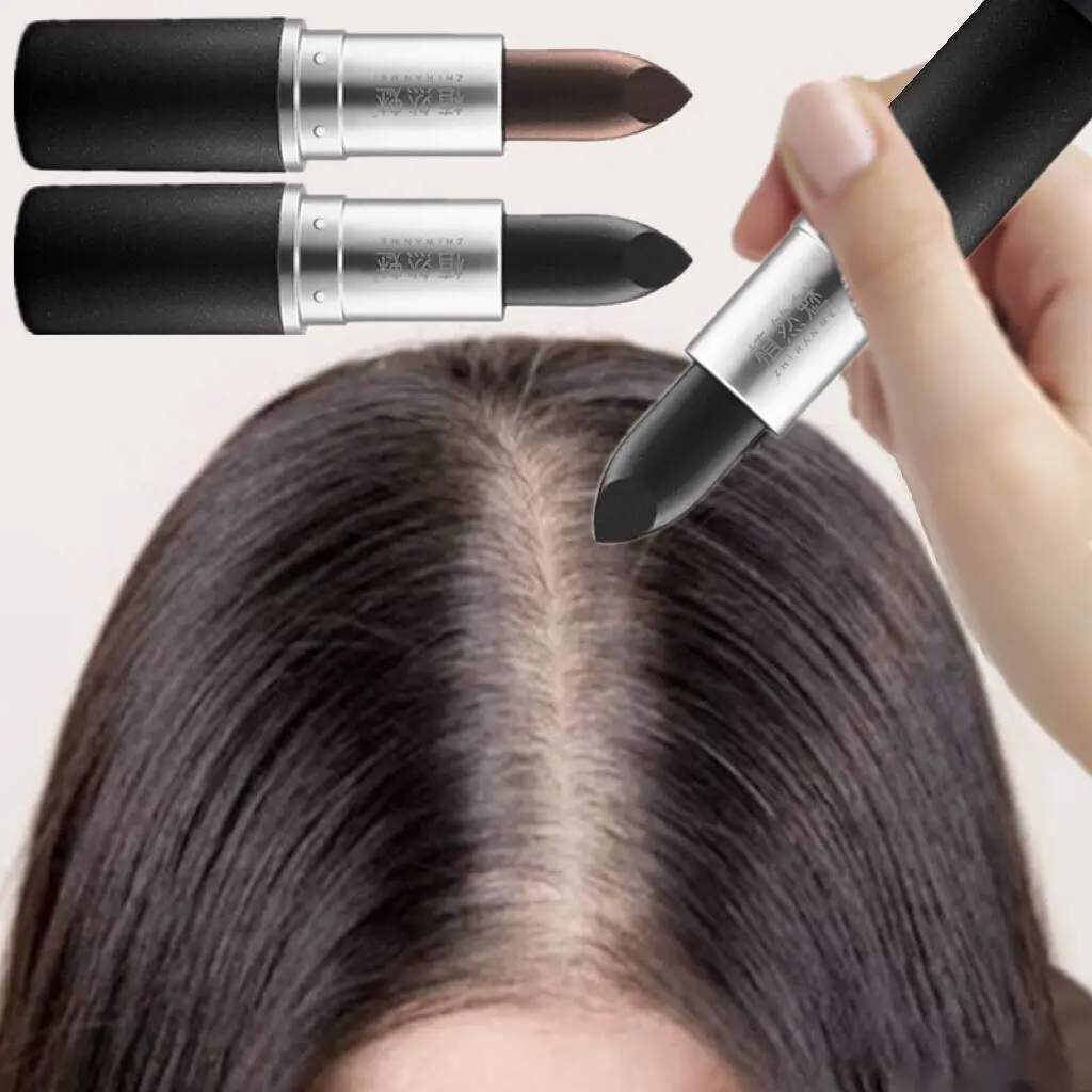 3.5g Black Brown One-Time Hair dye Instant Gray Root Coverage Color Cream Stick Temporary Cover Up White Colour Dye | Красота и