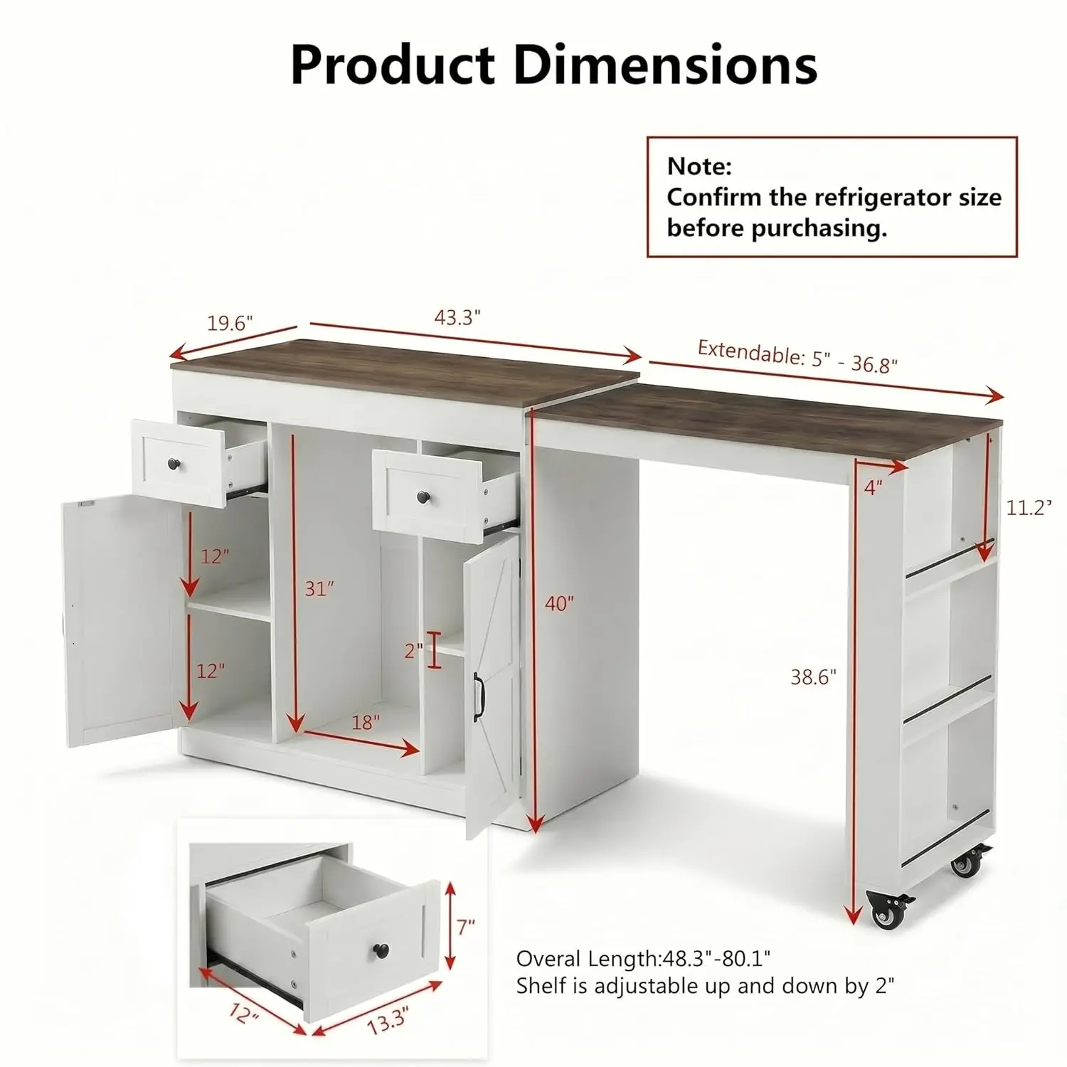 Extendable Kitchen Island 2