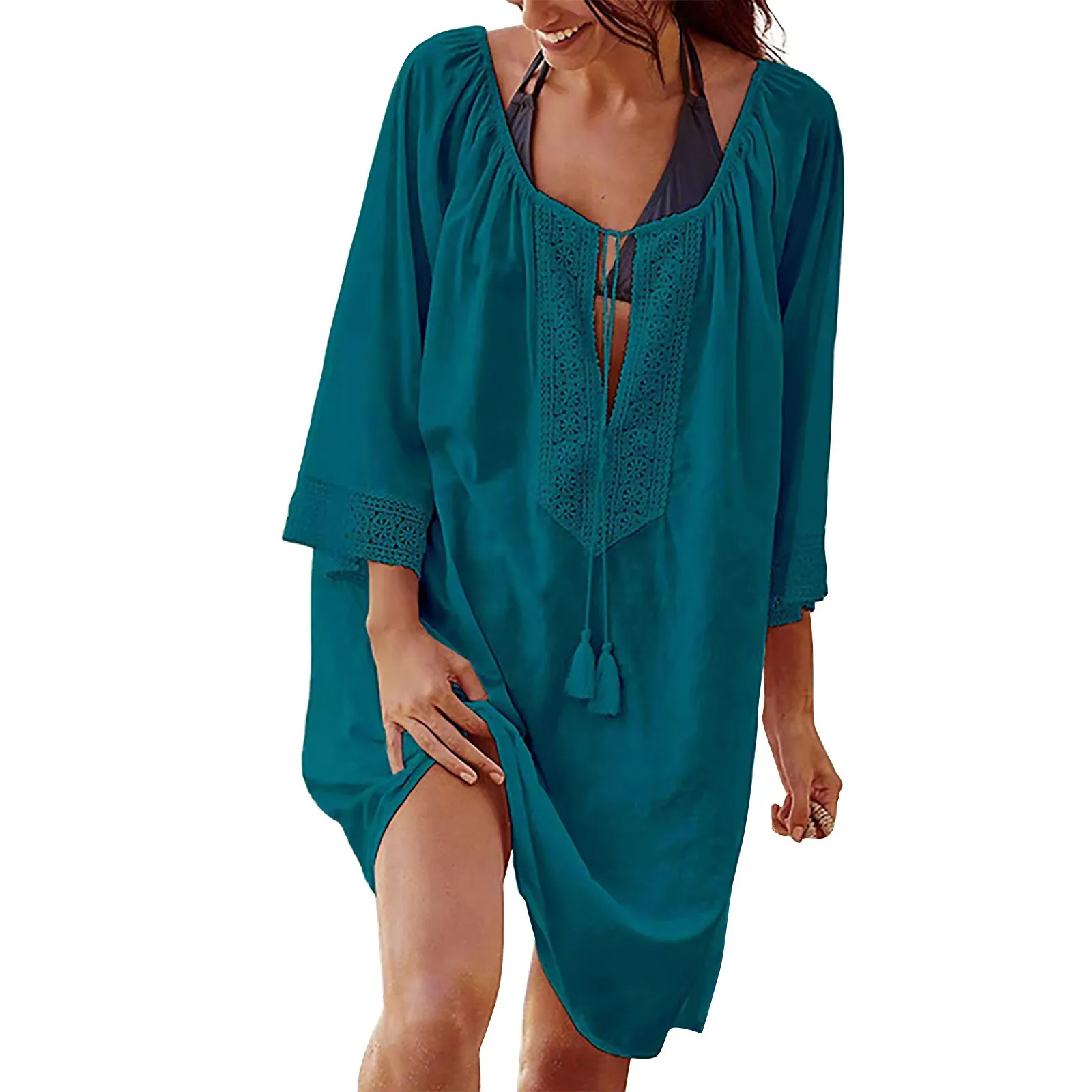 Vacation Robe Beach Bikini Dress Sunscreen Clothing Swimsuit Woven Loose Fitting Female Cover Ups for Women swimsuit cover up,swimsuit coverup