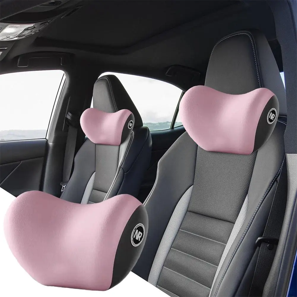

Car Lumbar Support Headrest Neck Pillow Support Universal Foam Memory Support Cushion Pillows Lumbar Neck Car Back Soft Pil Z9c8